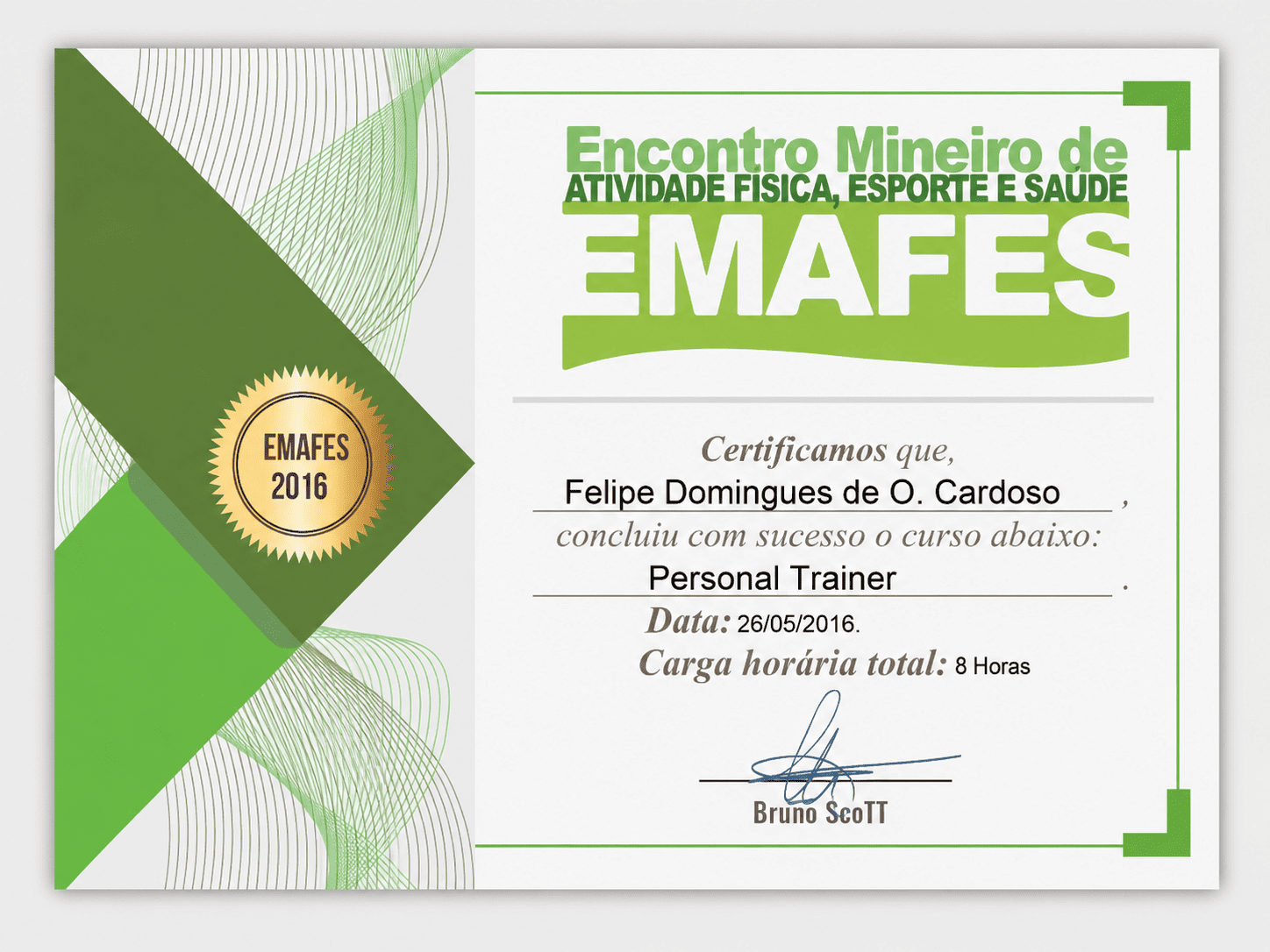 Certificado: Personal Trainer